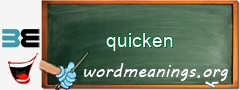 WordMeaning blackboard for quicken